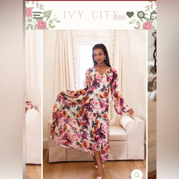 Ivy City Co Imogen dress in Green floral, 2x NWOT - Picture 4 of 4